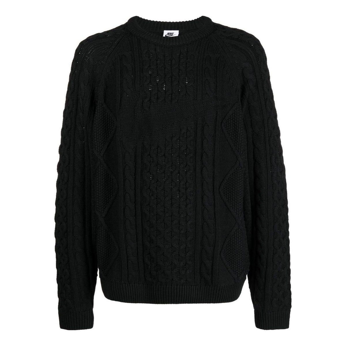 Nike Life Cable-Knit Jumper 'Black' DQ5176-010-KICKS CREW