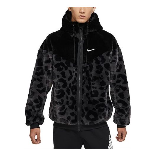 Nike Sportswear Windrunner Drawstring Fleece Stay Warm Leopard print H ...