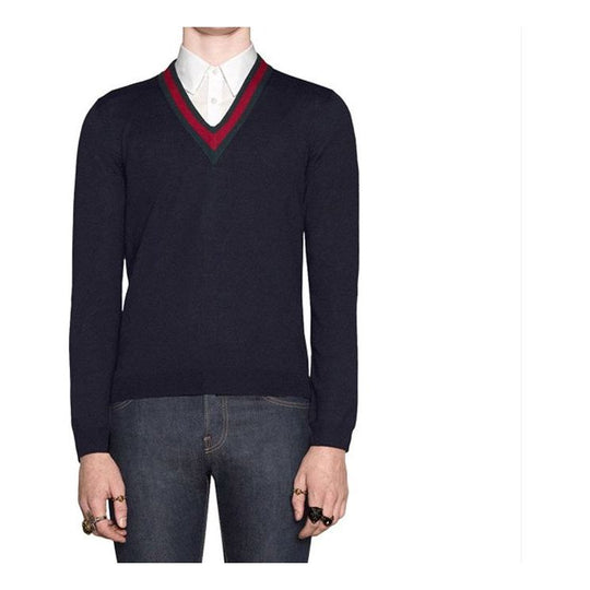 Gucci V-neck wool jumper - Red