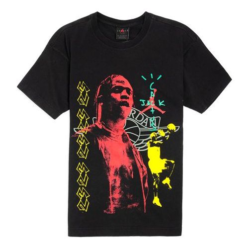 Cactus Jack by Travis Scott x Air Jordan MJ 1 T-Shirt 'Black