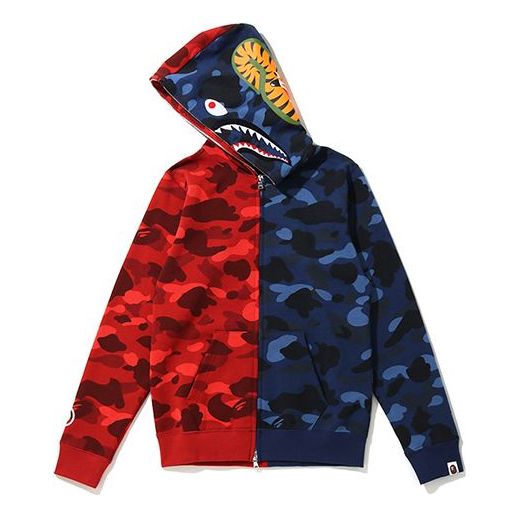 BAPE Shark Pattern Printing Camouflage Splicing Multi-Color 0ZXSWW1155 ...