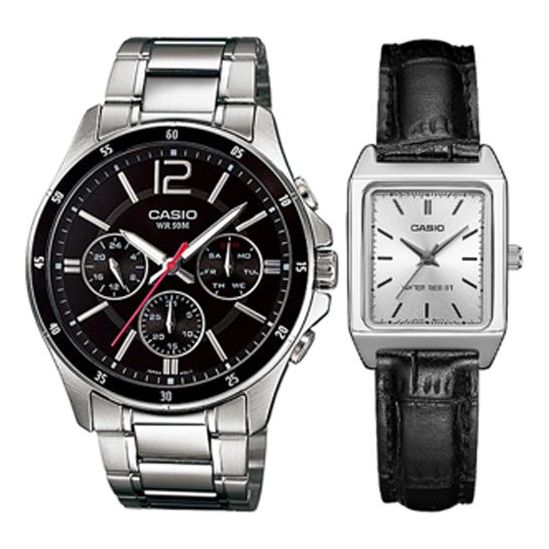 Amazon.com: Casio MTP-X300L1AV Men's Enticer Leaher Band Multifunction  Black Dial Watch : Clothing, Shoes & Jewelry