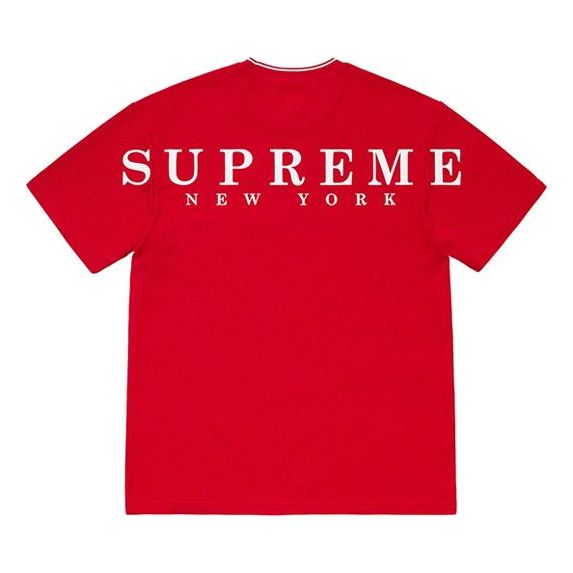 Supreme SS19 Stripe Rib Waffle Top Short Sleeve Unisex Red SUP-SS19-10275