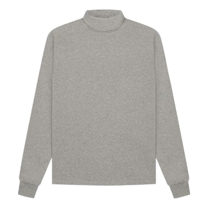 Fear of God Essentials FW22 Core Relaxed Mockneck Dark Oatmeal FOG-FW2 ...