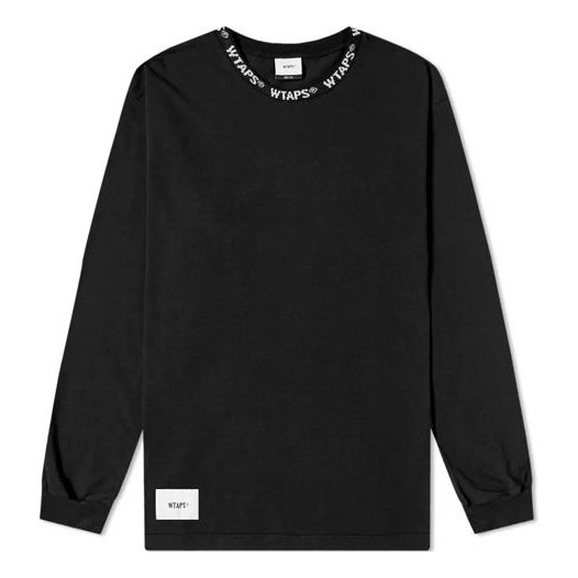 WTAPS Pyn. Design Ls 01 / Tee. Cotton Logo Long-Sleeve Unisex Black 20 ...