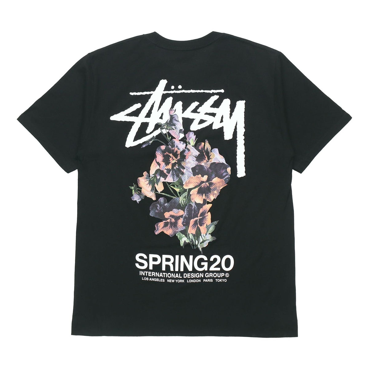 Stussy Unisex SS20 Bouquet Printing Black 1904565-BLK - KICKS CREW