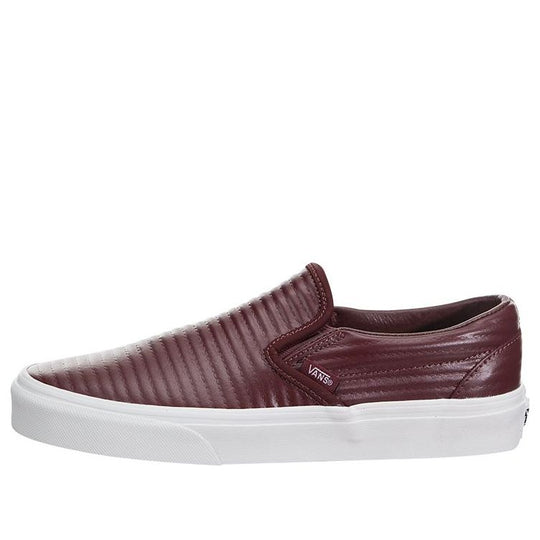 Vans Classic Slip-On Leather Red VN0A38F7OGI - KICKS CREW