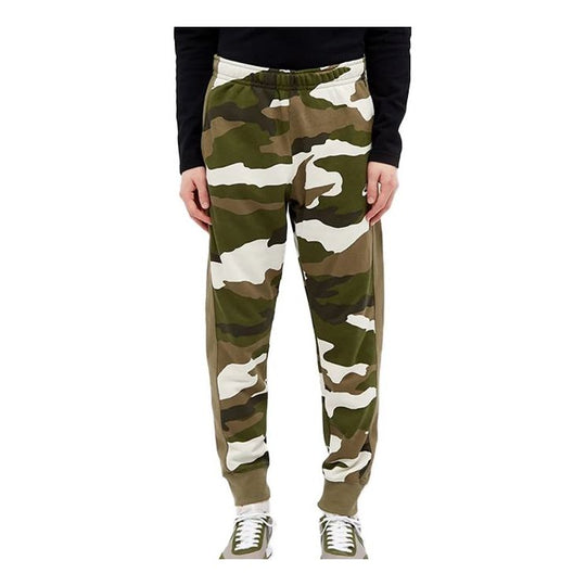 Nike Sportswear Club Cotton Camouflage jogging Long Pants Green Camouf ...