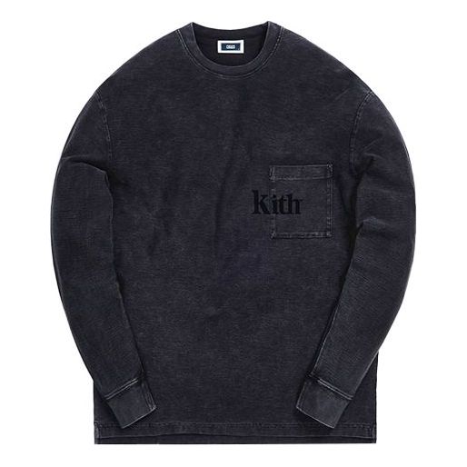 KITH Quinn Crystal Washed L/S TeeLogo Tee KH3673-100 - KICKS CREW