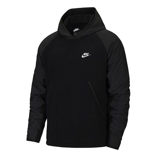 Nike Sportswear Solid Color logo hooded Pullover Black CU4364-010 ...