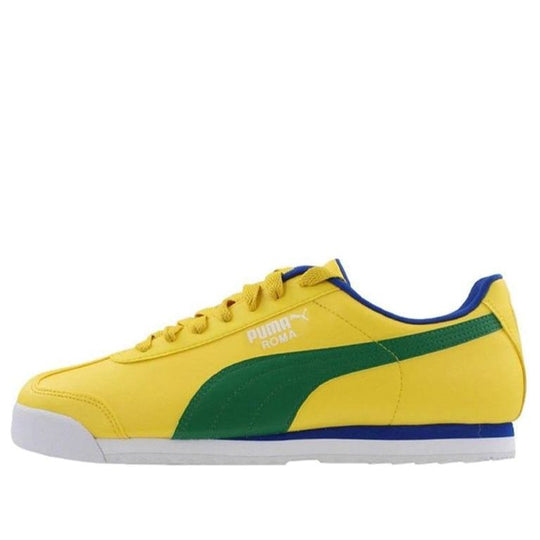 Puma roma hotsell green yellow