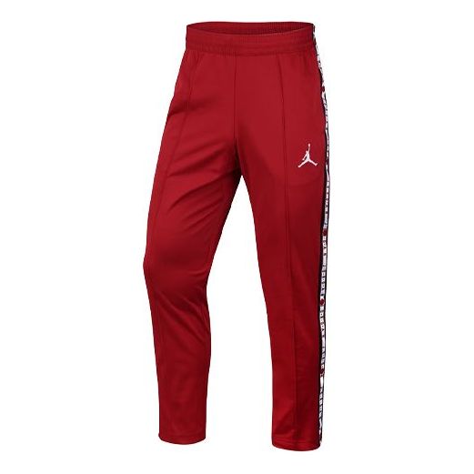 Air Jordan Side Logo Printing Sports Long Pants Red CK1455-687 - KICKS CREW