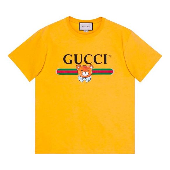 Kai x Gucci Crossover SS21 Loose Round Neck Short Sleeve Yellow  548334-XJDJH-7219