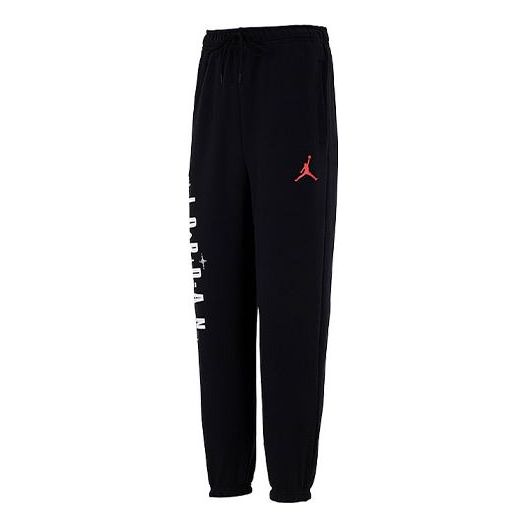 Men's Air Jordan Logo Printing Casual Long Pants/Trousers Black DO9154 ...