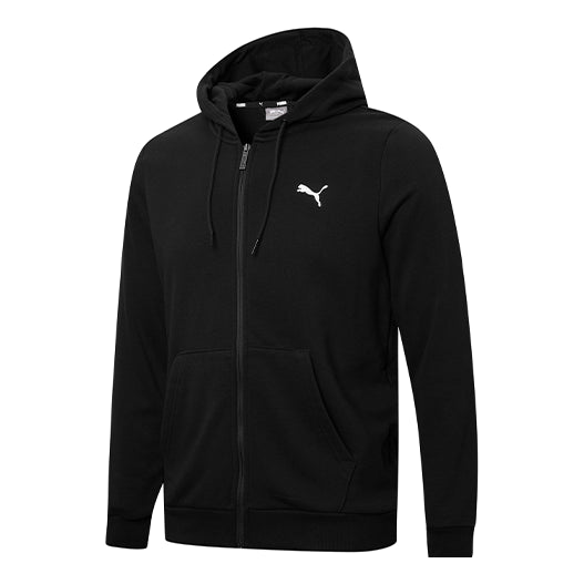 PUMA Ess Logo Solid Color Hooded Jacket Black 848732-01 - KICKS CREW