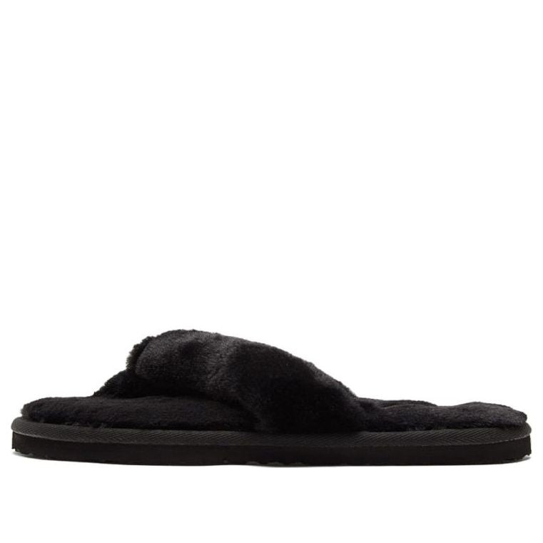 (WMNS) PUMA Fluff Flip Slide 'Black Team Gold' 384938-01 - KICKS CREW