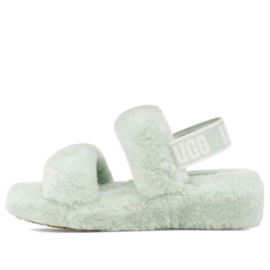 WMNS UGG Oh Yeah Thick Sole Sandals Mint Green 1107953 RMN