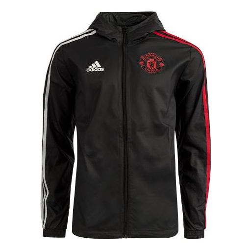 adidas Manchester United Soccer/Football Sports Jacket Black GD9007 ...