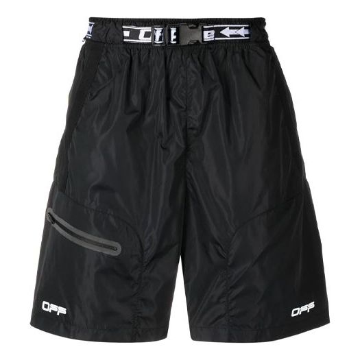 OFF-WHITE Industrial Belt Cargo Shorts Black