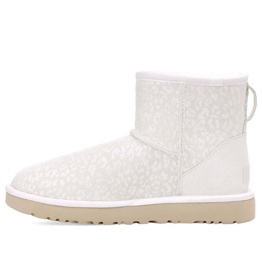 WMNS) UGG Classic Mini Snow Leopard White 1113494-WHT - KICKS CREW