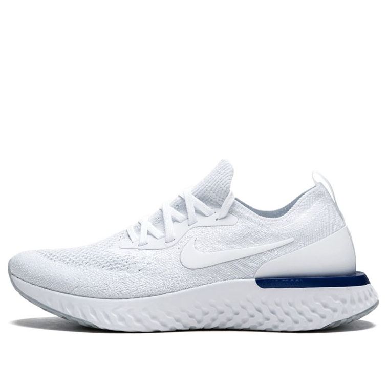 (WMNS) Nike Epic React Flyknit 'White Racer Blue' AQ0070-100 - KICKS CREW