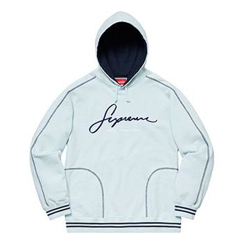 Supreme SS19 Contrast Embroidered Hooded Sweatshirt SUP-SS19-930