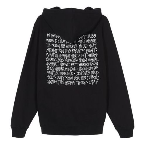 Stussy Say It Loud Hood Fleece Lined Unisex Black 1924481-BLACK