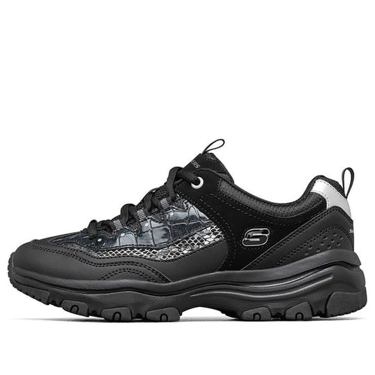 (WMNS) Skechers D'lites Leisure Chunky Shoes Black 8730041-BBK