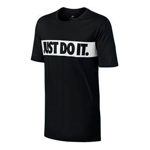 Nike Sportswear Just Do It Casual Knit Round Neck Short Sleeve Black 8 ...