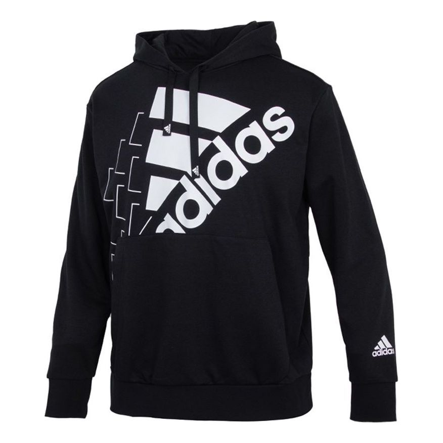 Men's adidas Large Logo Sports Pullover Black GS8747-KICKS CREW