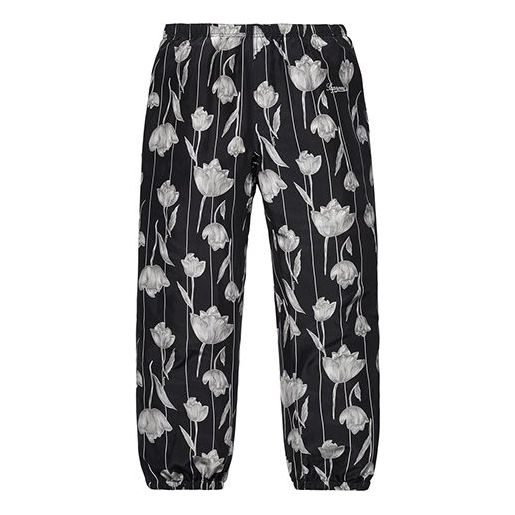 Supreme SS19 Floral Silk Track Pant Flowers Bundle Feet Casual Pants U