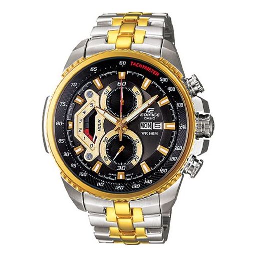 CASIO EDIFICE Series Minimalistic Casual Fashion Stainless Steel Gold Yellow Watch EF-558SG-1AV Watches - KICKSCREW