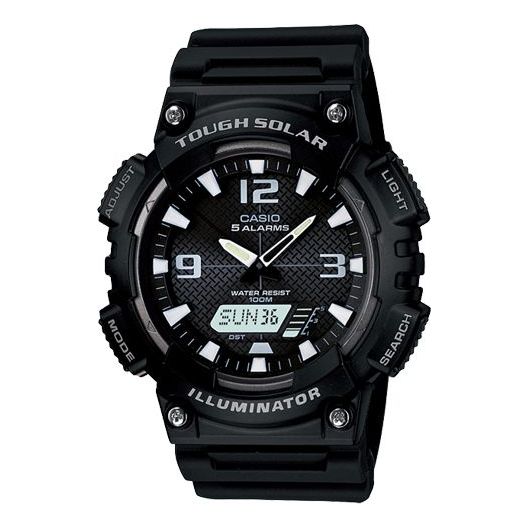 CASIO Tough Solar Solar Sports Waterproof Electronic For Men Solar Powered  Mens Black Analog AQ-S810W-1AVDF