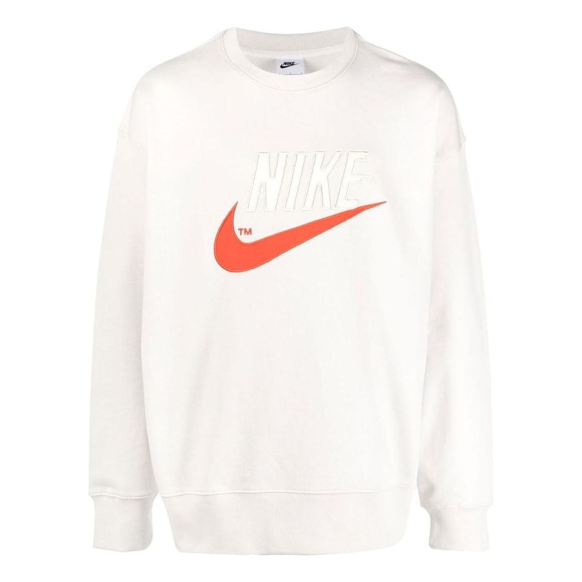 Men's Nike Swoosh Brand Logo Printing Round Neck Pullover Long Sleeves ...