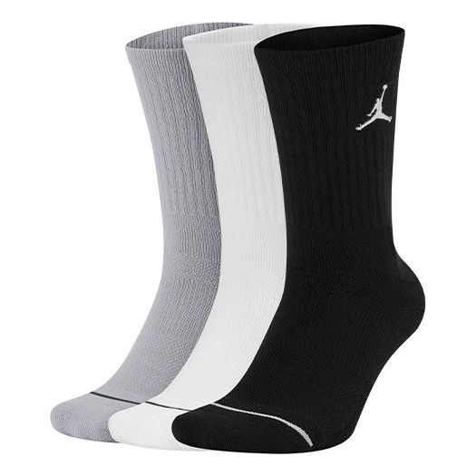 Air Jordan Everyday Max Crew Sports Socks Couple Style 'Black White Gr ...