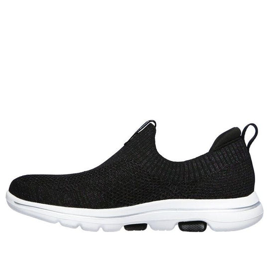 (WMNS) Skechers Gowalk 5 Lazy Shoes Black 124030-BKMT - KICKS CREW