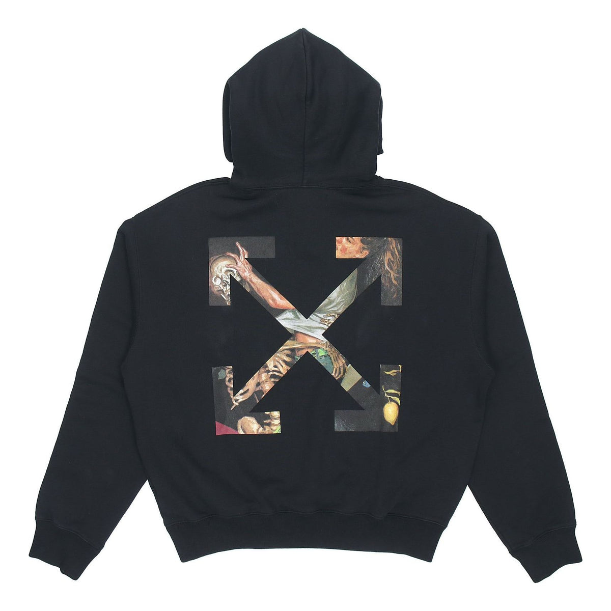 Off-White FW20 Painting Arrow Hooded Sweater Men's Black OMBB037F20FLE ...