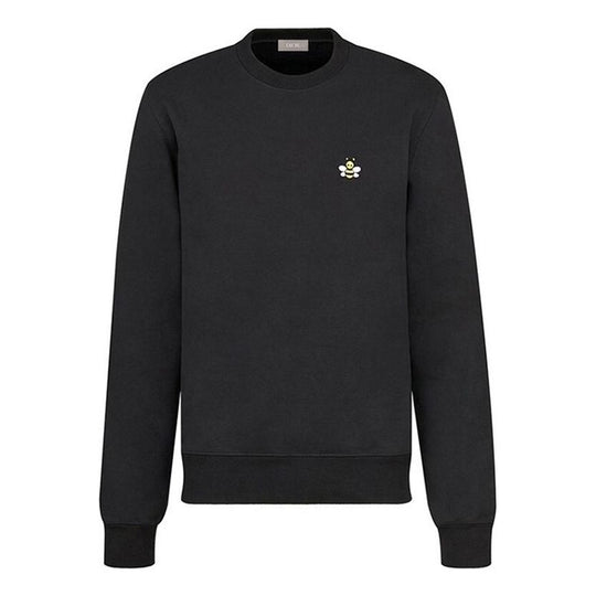 Men's DIOR Small Bee Embroidered Pullover Black 933J612-A0531-982 ...