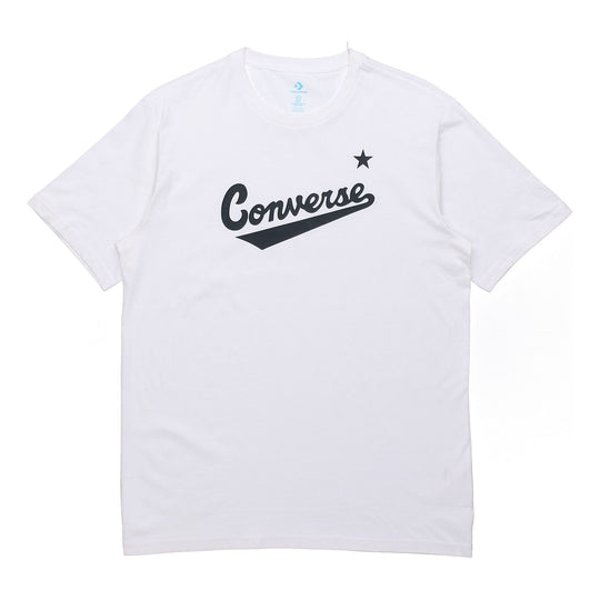 Men's Converse Smiling Face Alphabet Pattern Short Sleeve White