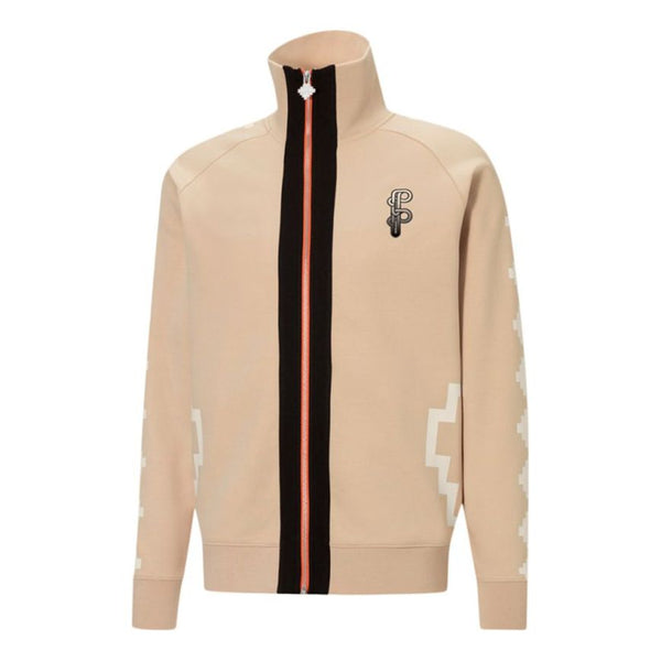 PUMA x PRONOUNCE Crossover Contrasting Colors Logo Casual Sports Knit  Jacket Khaki 532141-20