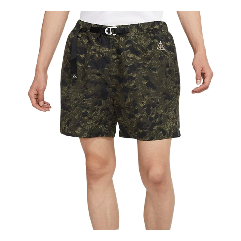 Men's Nike ACG Camouflage Belt Straight Loose Sports Shorts Camouflage ...