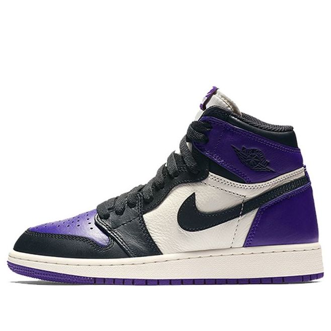 (GS) Air Jordan 1 Retro High OG 'Court Purple' 575441-501 - KICKS CREW