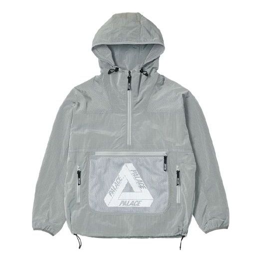 PALACE Unisex Tri-Ferg Half Zip Reflective Jacket Grey P20JK018