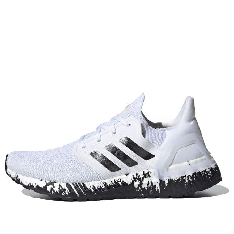 WMNS) adidas UltraBoost 20 'Paint Splatter - White Black' EG1370