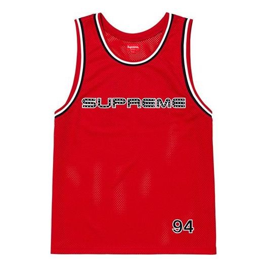 Supreme SS19 Rhinestone Basketball Jersey logo SUP-SS19-10404