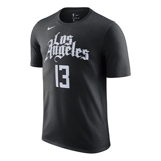Los Angeles Clippers side logo Black Print Team Shirt NBA jersey shirt