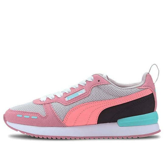 (GS) PUMA R78 Low Top Running Shoes Pink/White/Blue 373616-06