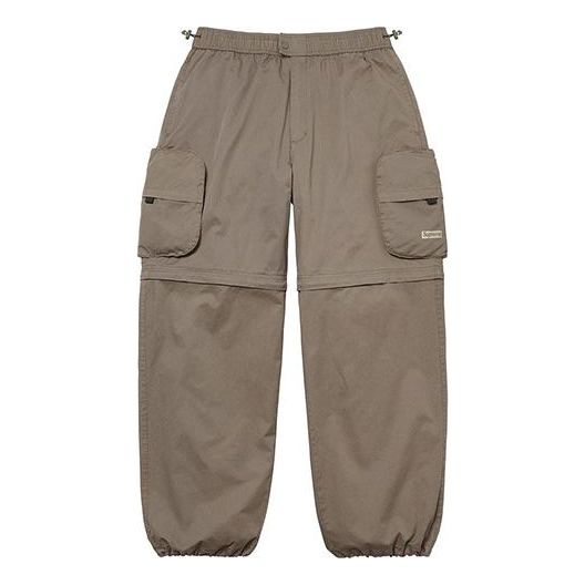 Supreme SS22 Week13 Cargo Zip-Off Cinch Pant Solid Color Loose Pocket Long  Pants Unisex SUP-SS22-810