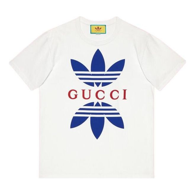 Gucci x adidas cotton jersey T-shirt in white 548334-XJEMJ-9280