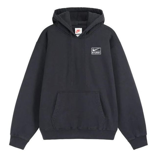 Nike x Stussy Crossover Solid Color Logo Alphabet Embroidered Casual  Pullover Unisex Black DN4029-010